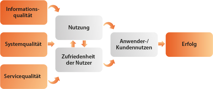 Visualisierung iqual Grafik e-Success-Modell Grafik e-Success-Modell