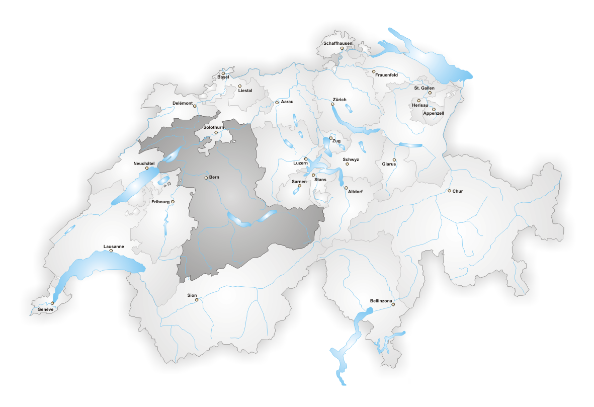Karte Lage Kanton Bern