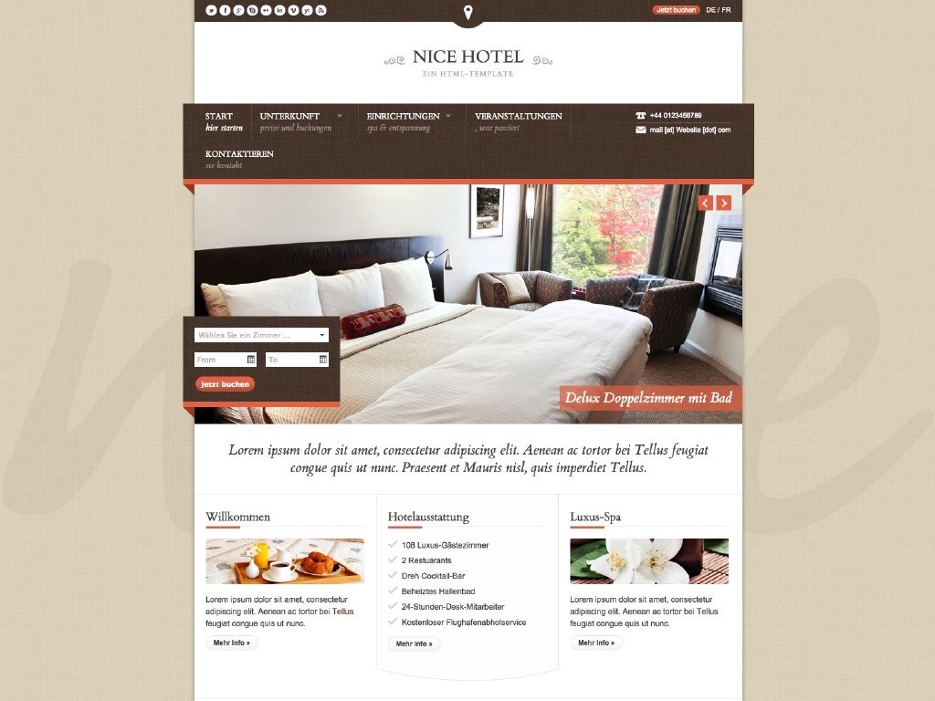 Themes iQual Website NiceHotel