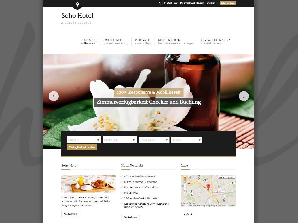 Themes iQual Website SohoHotel