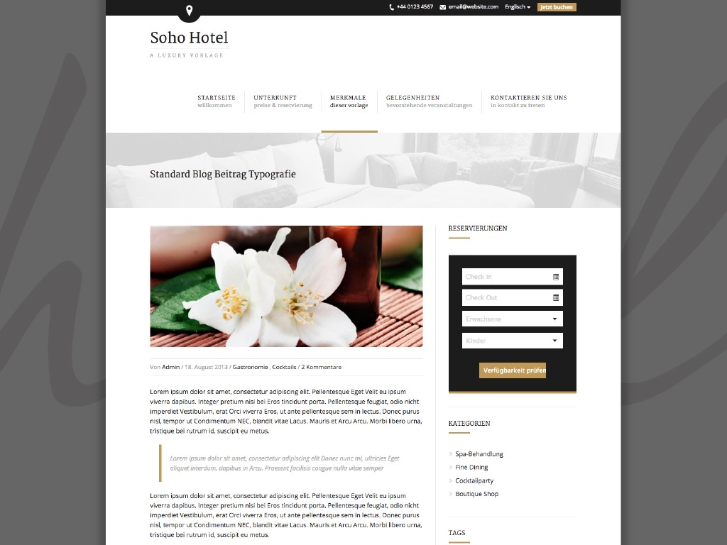 Themes iQual Website SohoHotel2