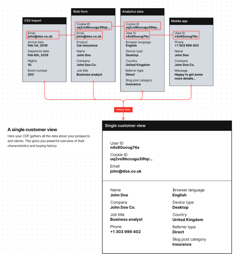 Diagramm Customer Data Platform