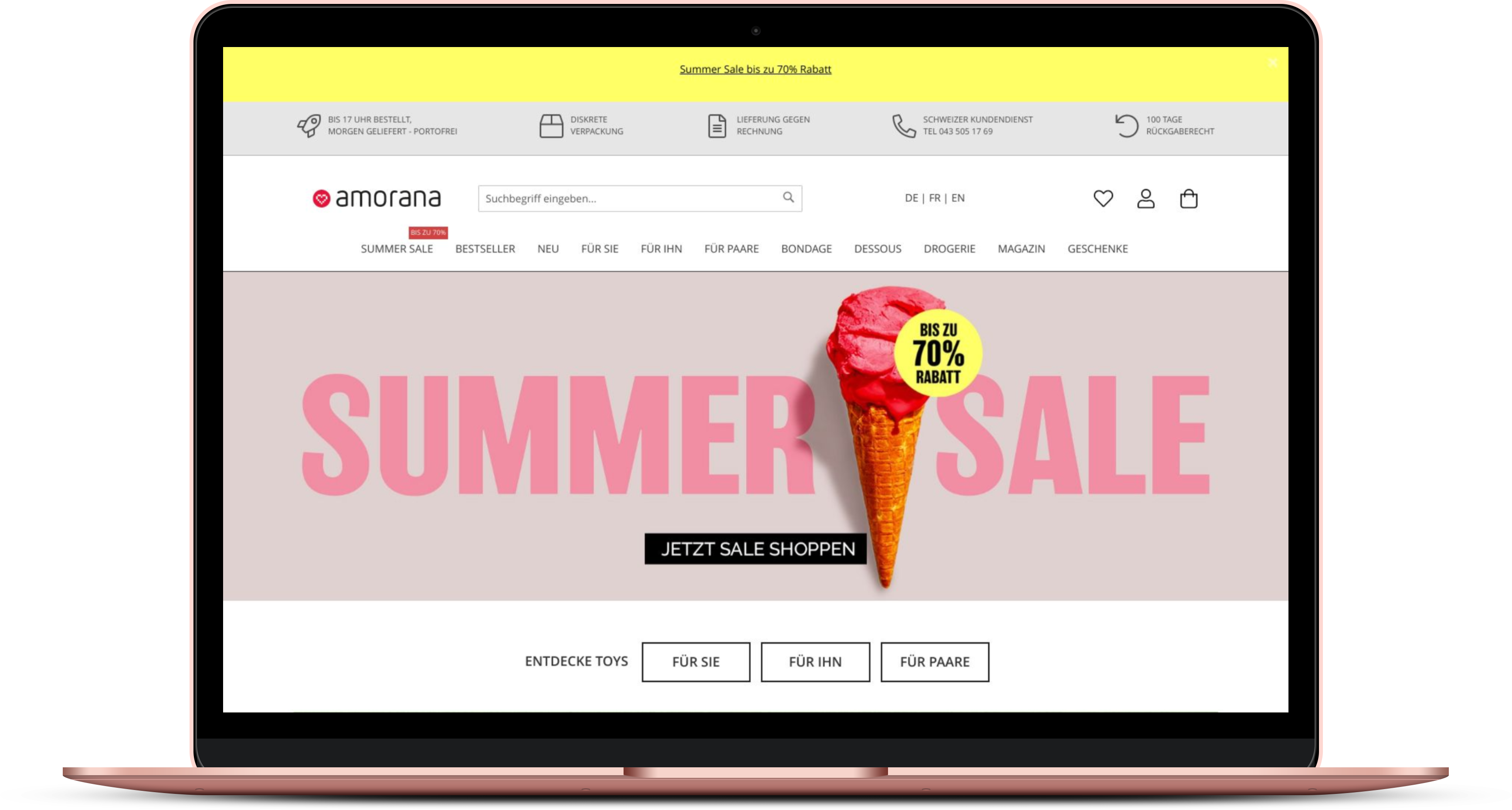 Laptop mit Summer Sale von Amorana