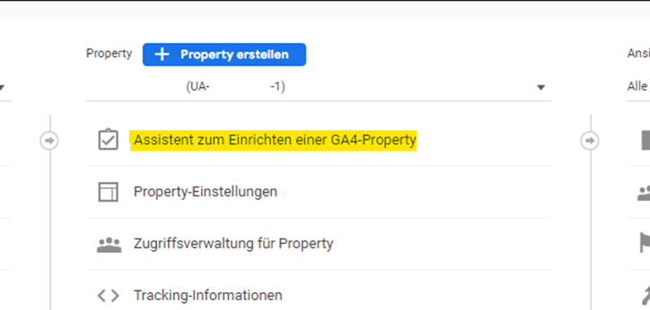 Google Analytics Einstellungen