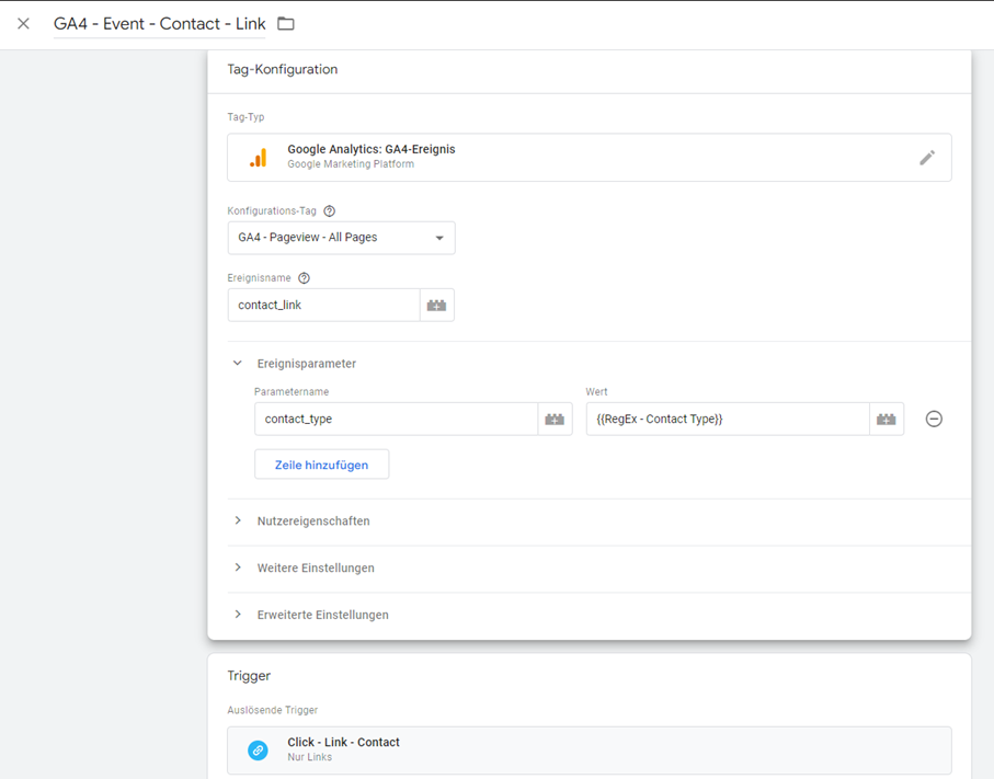 GA4 Ereignis-Tag im Tag Manager