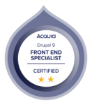 Acquia Drupal 9 Front-End Specialist badge
