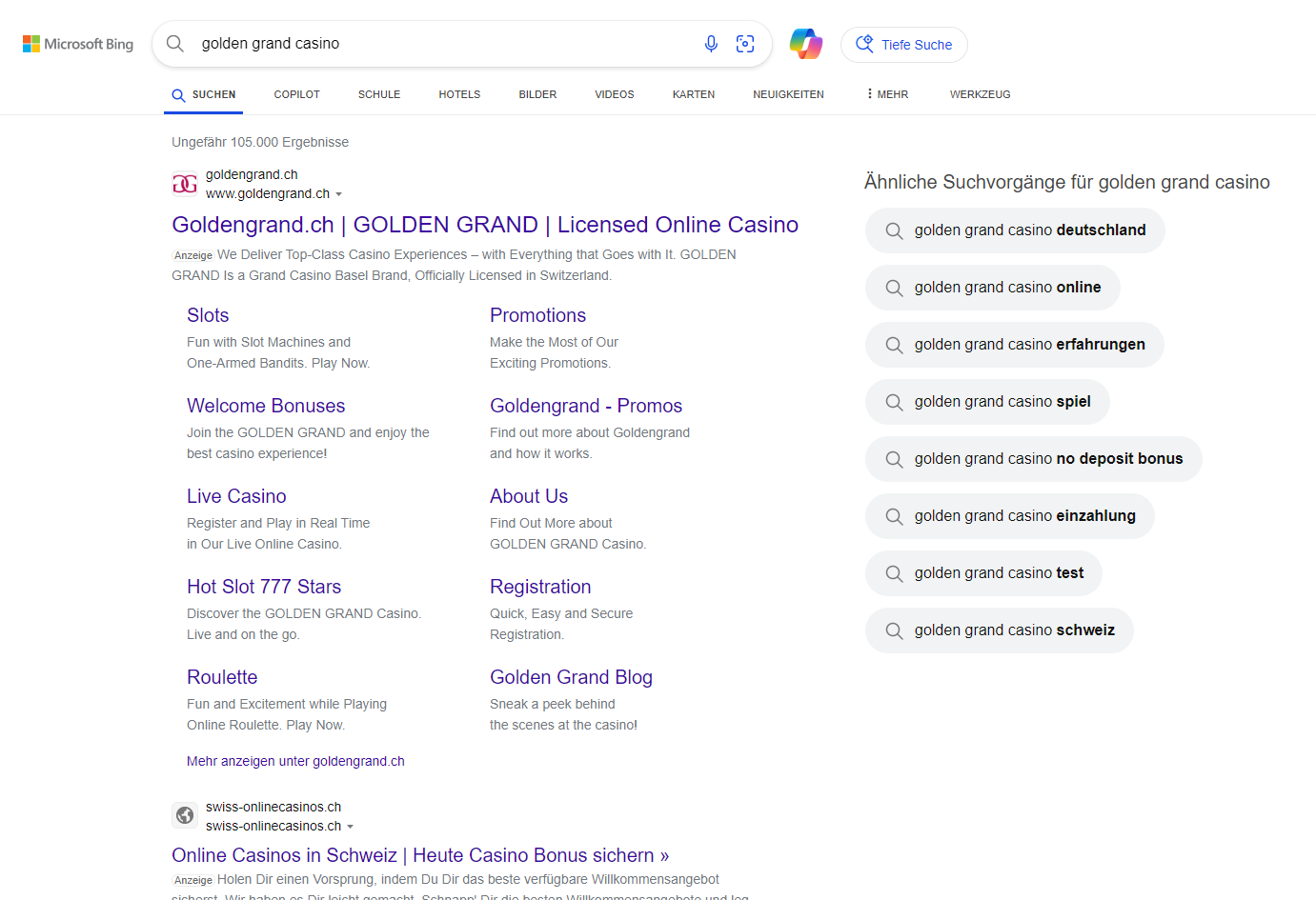 Microsoft Suche Microsoft Suche zum Thema «Golden Grand Casino