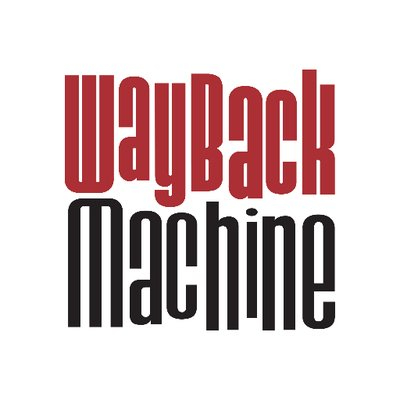 Wayback machine Schrift
