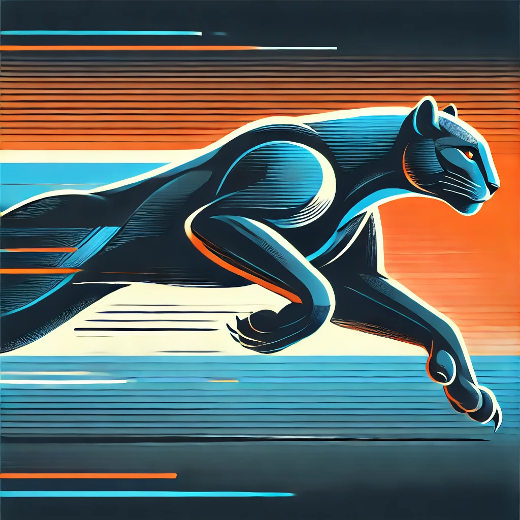 Drupal Leopard Leopard rennt ganz schnell