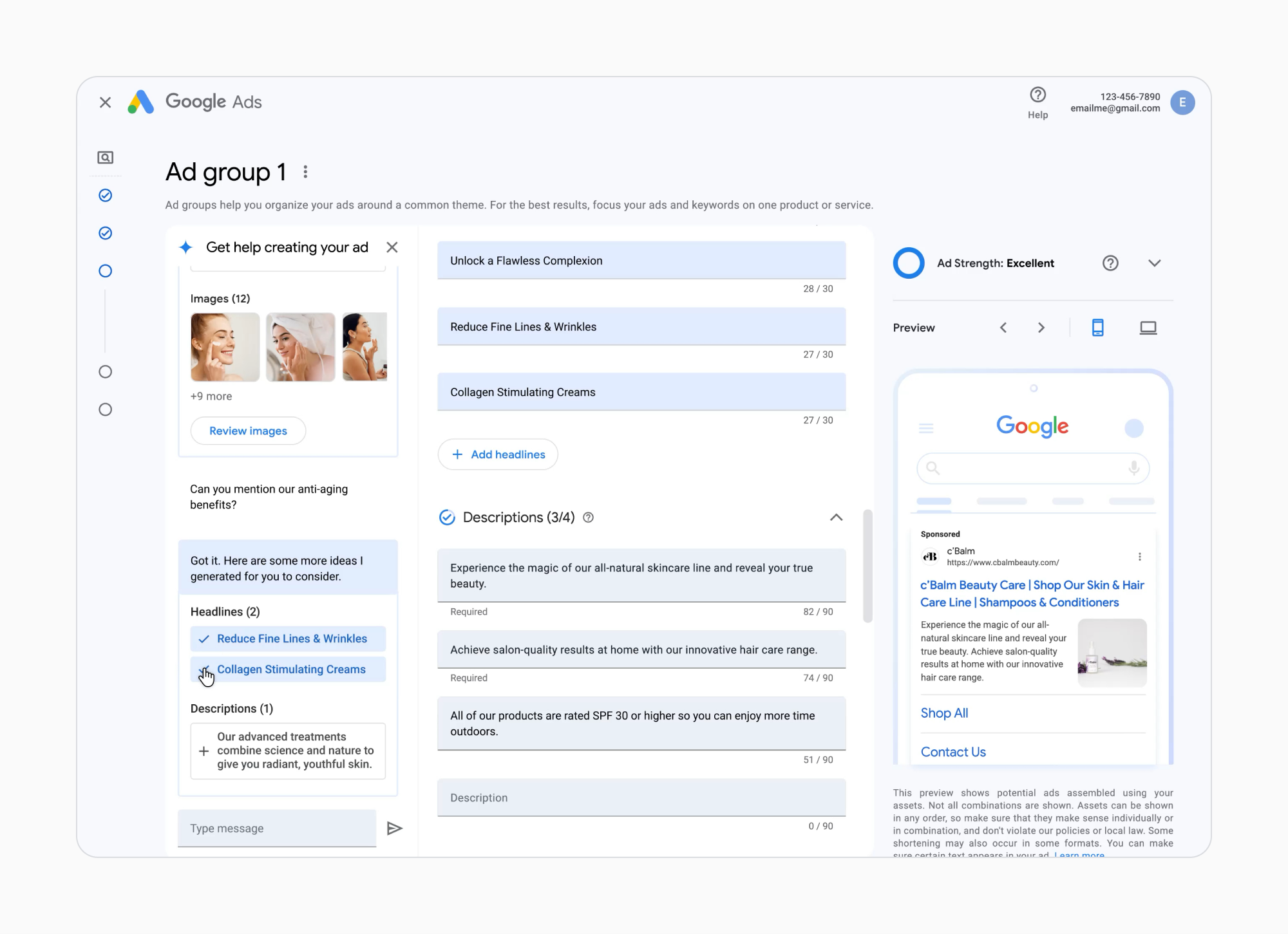 Neue Konversationsfunktion in Google Ads Screenshot der neuen Konversationsfunktion in Google Ads