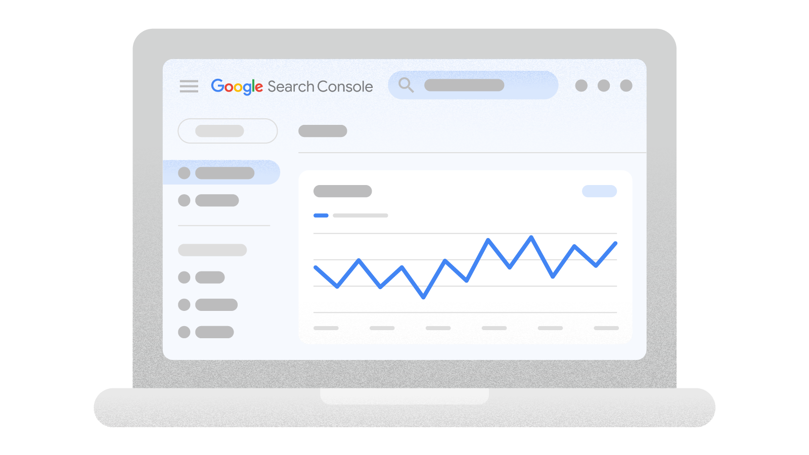 Mockup mit Google Search Console Startseite