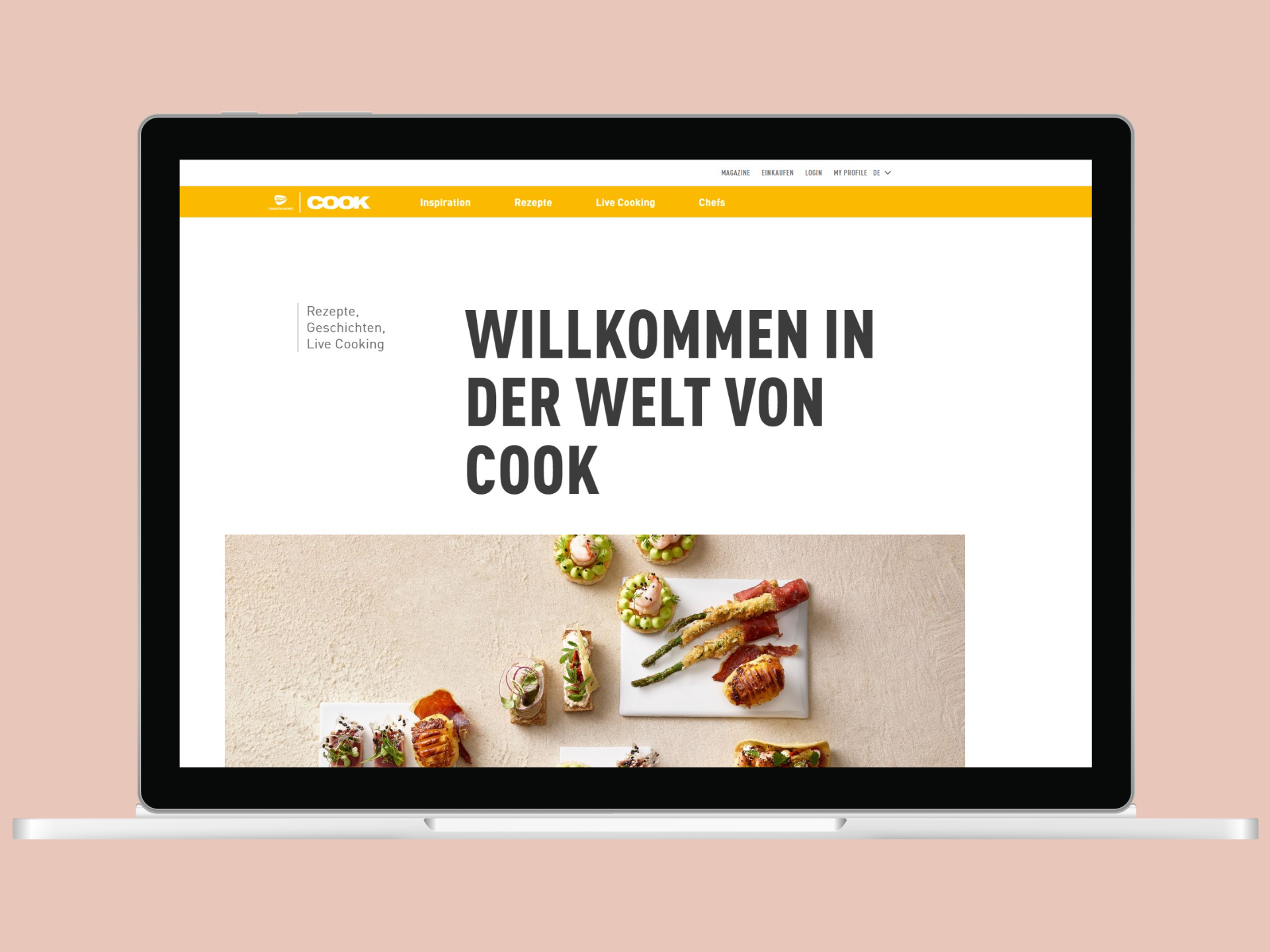 Screenshot der Transgourmet Website Screenshot der Transgourmet Website
