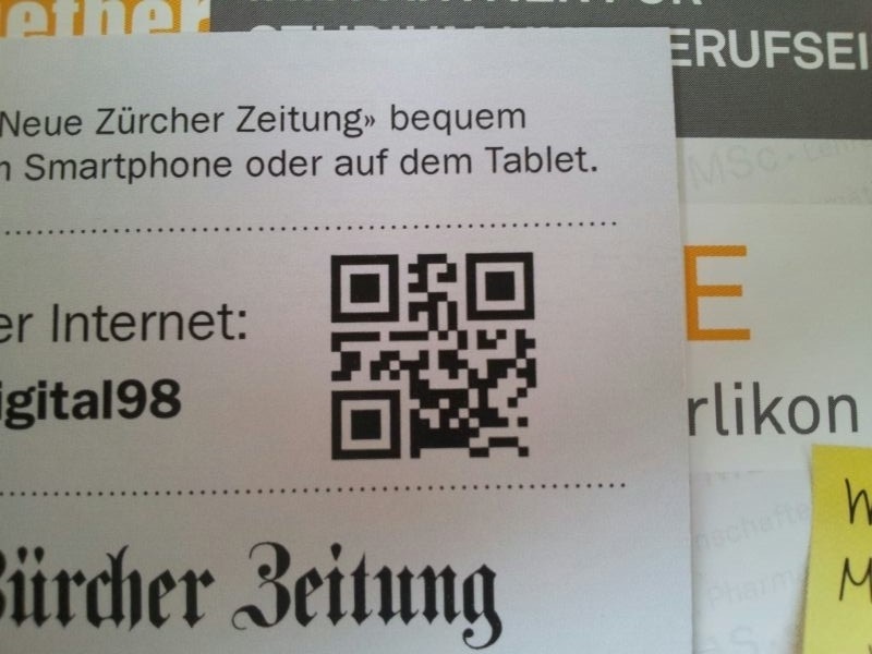 QR Code in der NZZ