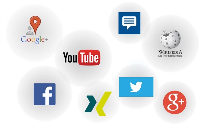 Logos von verschiedenen Social Media Logos Logos von verschiedenen Social Media Logos