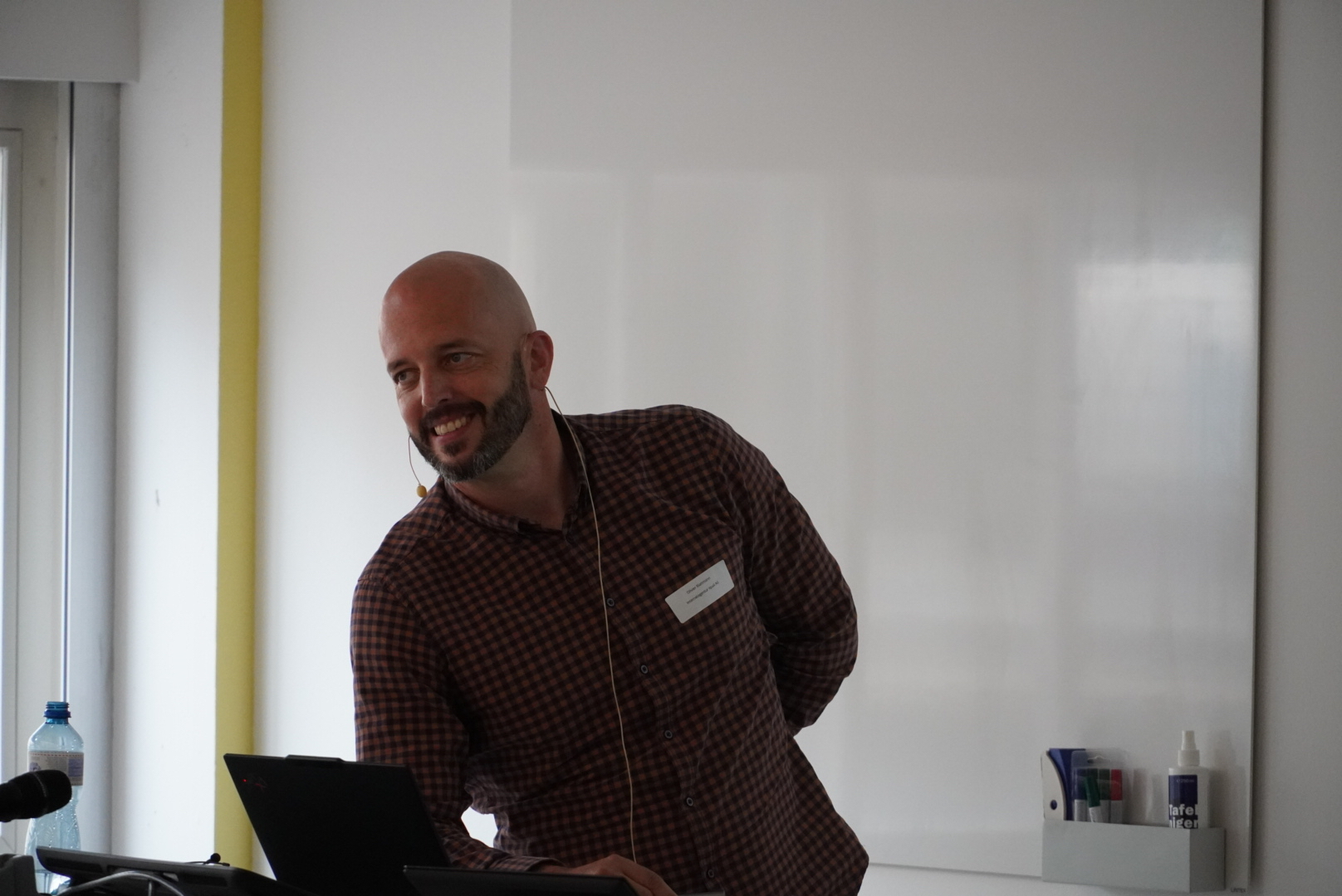 Olivier am referieren beim Fachevent.