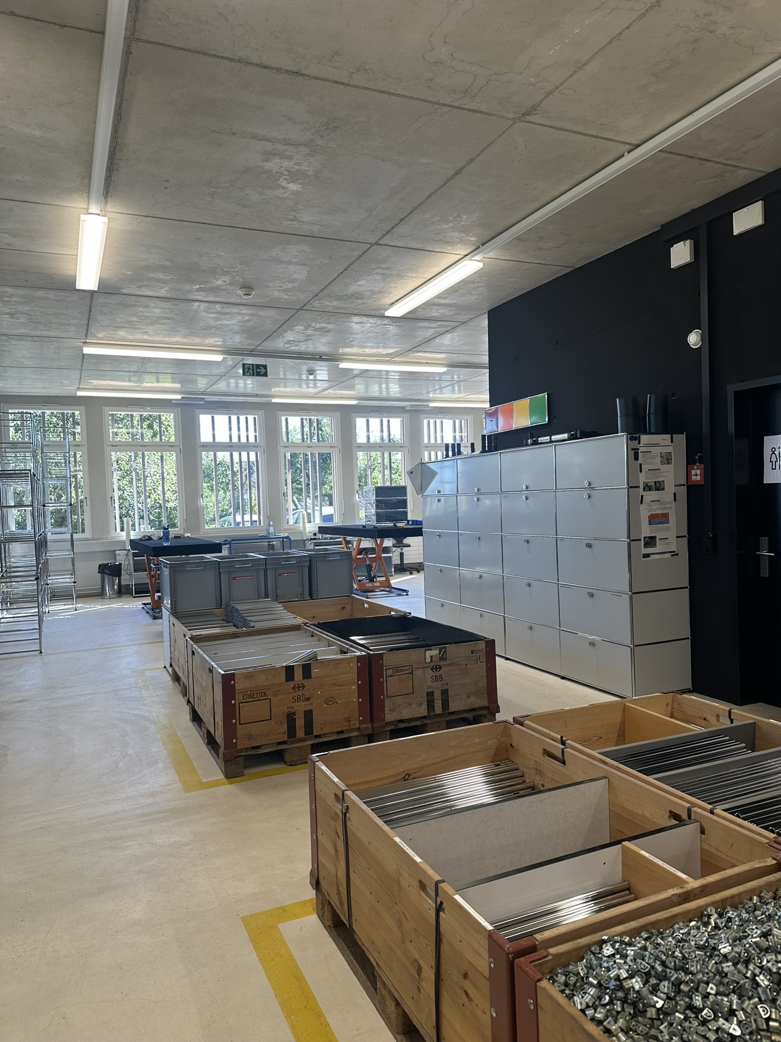 Werkstatt mit den USM Möbel