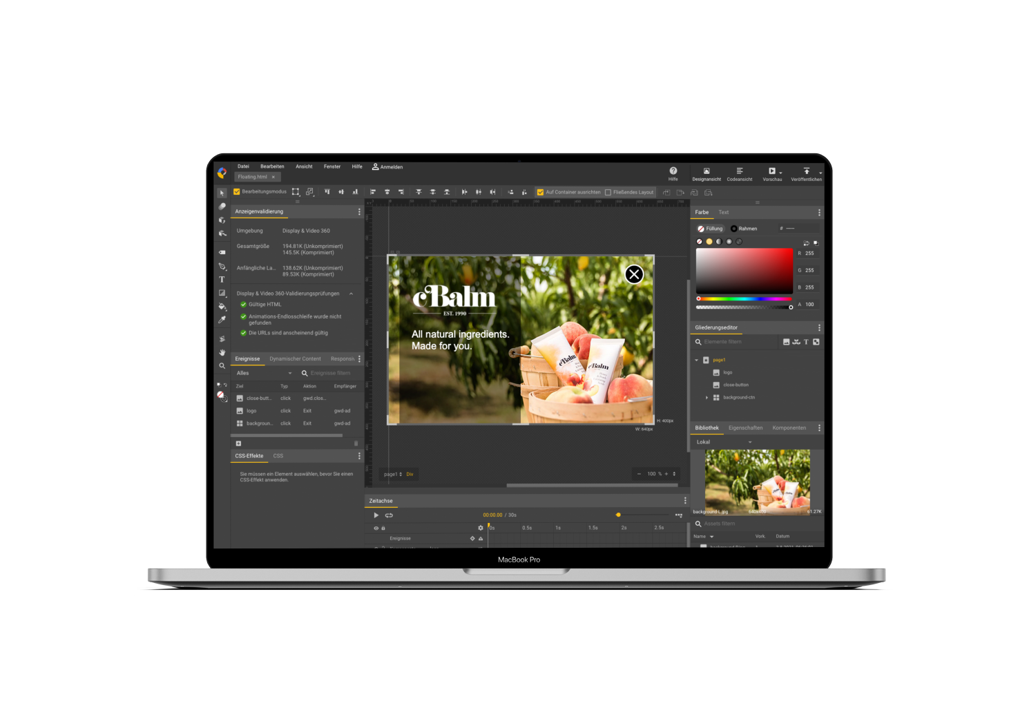 Screenshot Google Web Designer Screenshot Google Web Designer