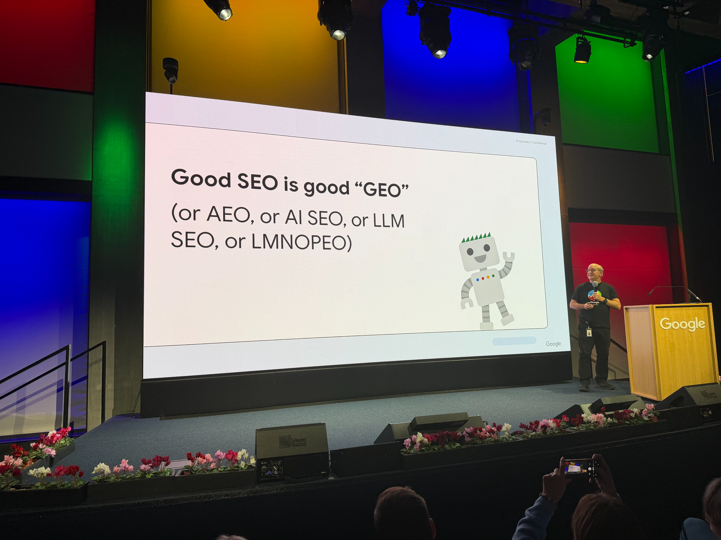 Slide mit der Aufschrift «Good SEO is good 