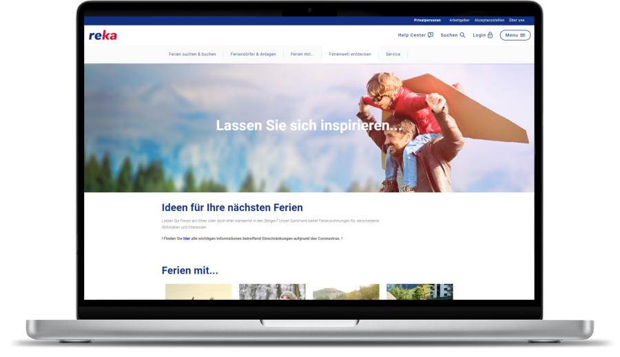 Neue Reka Website 2018 Screenshot Neue Website - Reka