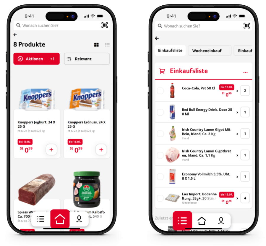 Transgourmet Produkte und Einkaufsliste Screenshot App