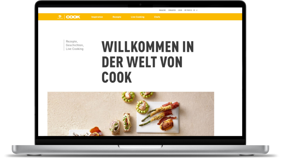 Cook Website von Transgourmet Screenshot der Transgourmet Cook Website
