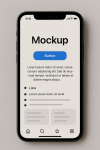 iPhone mit einem Beschrieb, was ein Mockups ist drauf