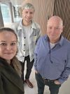 Selfie mit Silvan und Patricia von der iqual und der BKW